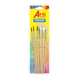 SET DE PINCELES ARTI CREATIVO X 6 UND