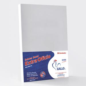 SOBRE BOND GALLO EXTRA OFICIO 90 G PAQUETE X 50 UND