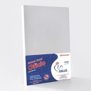 SOBRE BOND GALLO OFICIO 90 G PAQUETE X 50 UND