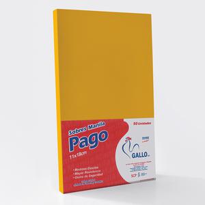 SOBRE MANILA GALLO PAGO PAQUETE X 50 UND