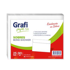 SOBRE GRAFIPAPEL SHOWER 90 G PAQUETE X 25 UND