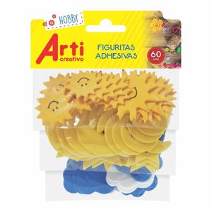 STICKERS ARTI CREATIVO SOL Y LUNA X 60 UND