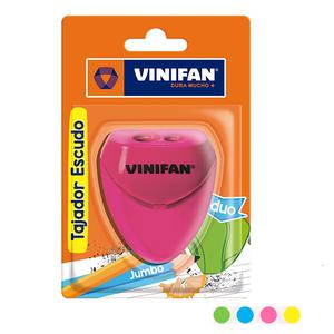 TAJADOR DOBLE DE PLÁSTICO VINIFAN ESCUDO CON DEPÓSITO