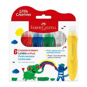 TÉMPERA FABER CASTELL CHISGUETE LITTLE CREATIVE X 6 UND