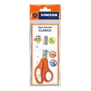 TIJERA VINIFAN 5'' MANGO NARANJA X 1 UND