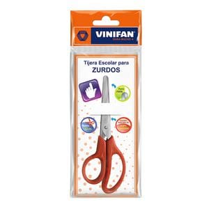 TIJERA PARA ZURDOS VINIFAN 5.5'' CON MANGO ROJO
